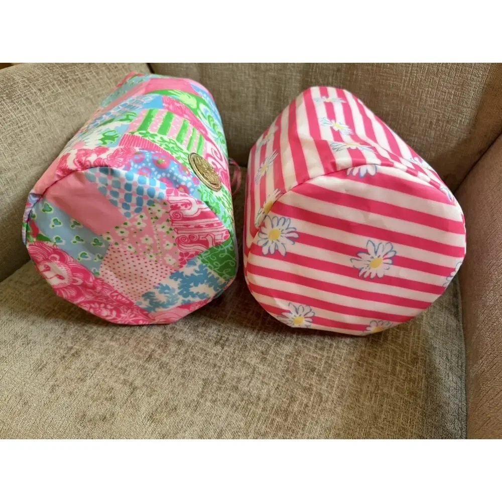 2 Lilly Pulitzer Pool Pouches NWOT GWP Crazy Quilt and Daisy Print